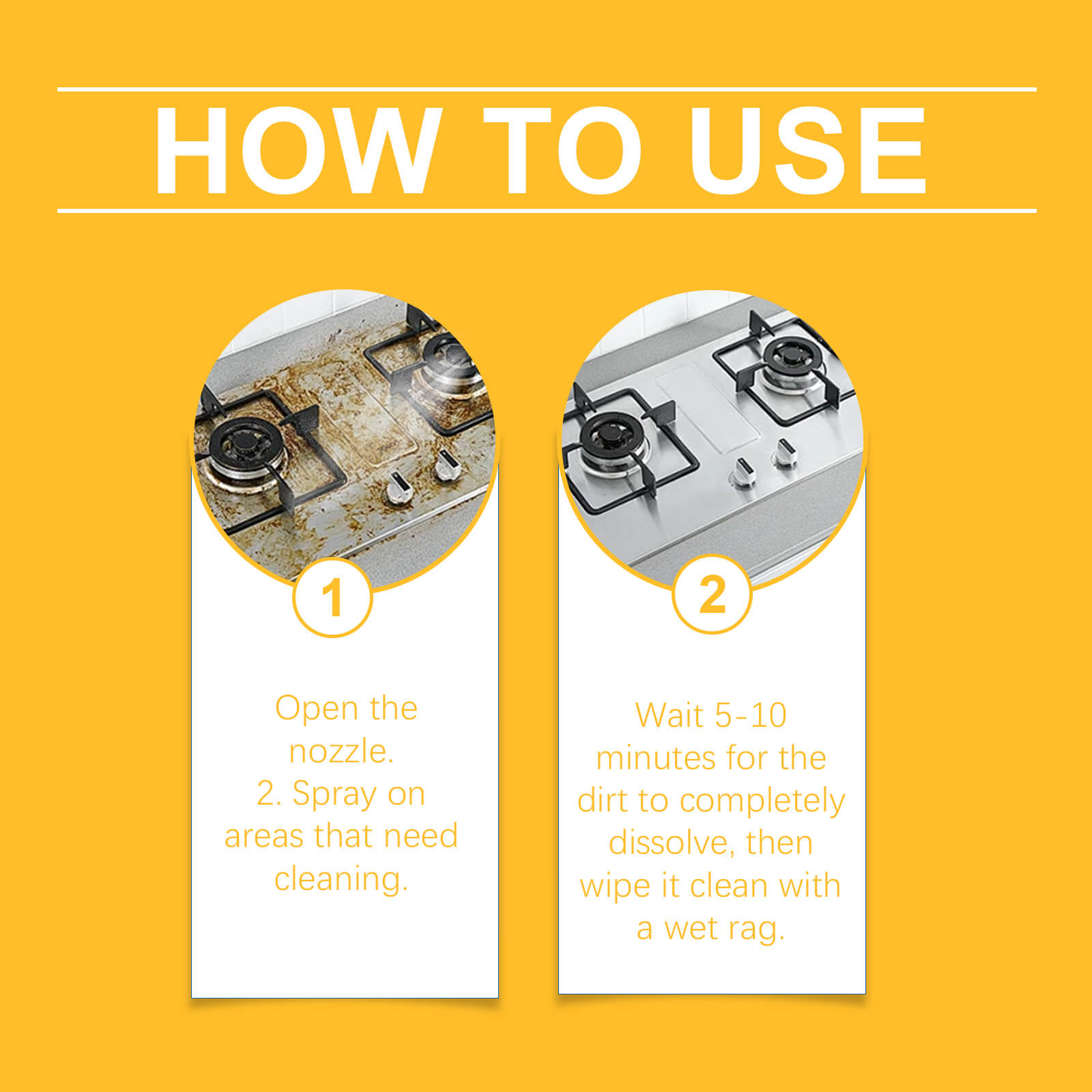 Kitchen Degreasing Spray Heavy-Duty Oil Remover for Range Hood, Stove & Utensils (4)