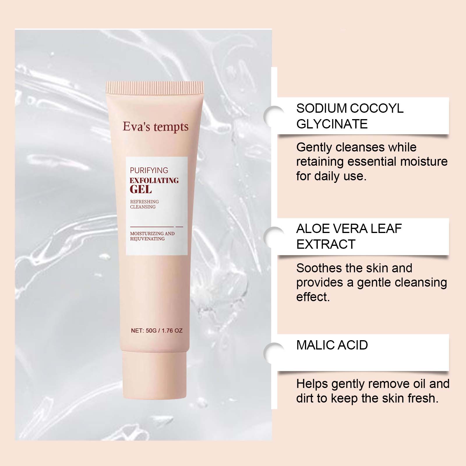 Gentle Exfoliating Gel &ndash; Cleansing, Moisturizing & Oil-Control Face Wash (8)