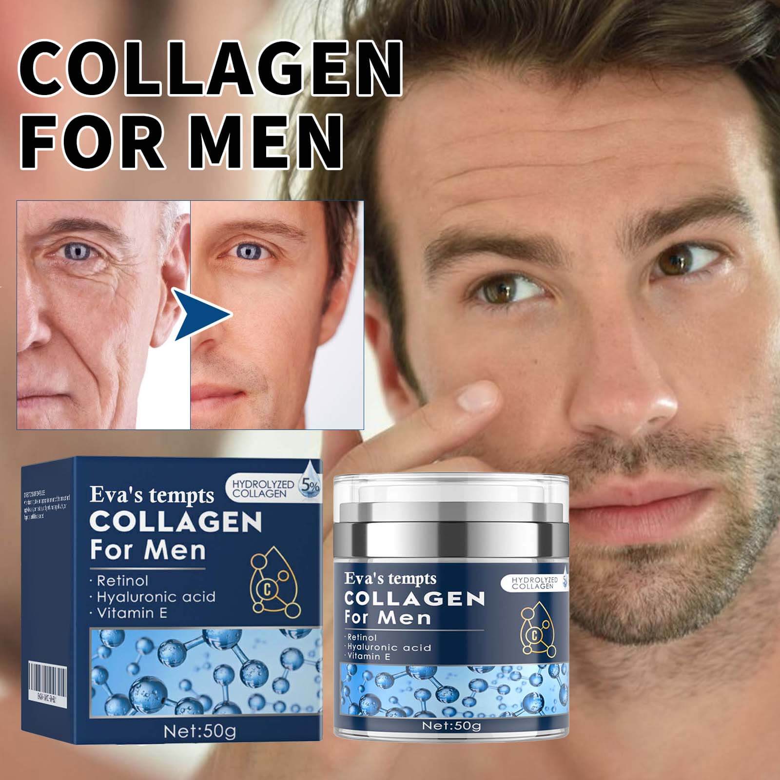Men&rsquo;s Moisturizing Face Cream Hydrating & Nourishing, Firms Skin, Reduces Fine Lines, Boosts Skin Vitalit ( (1)