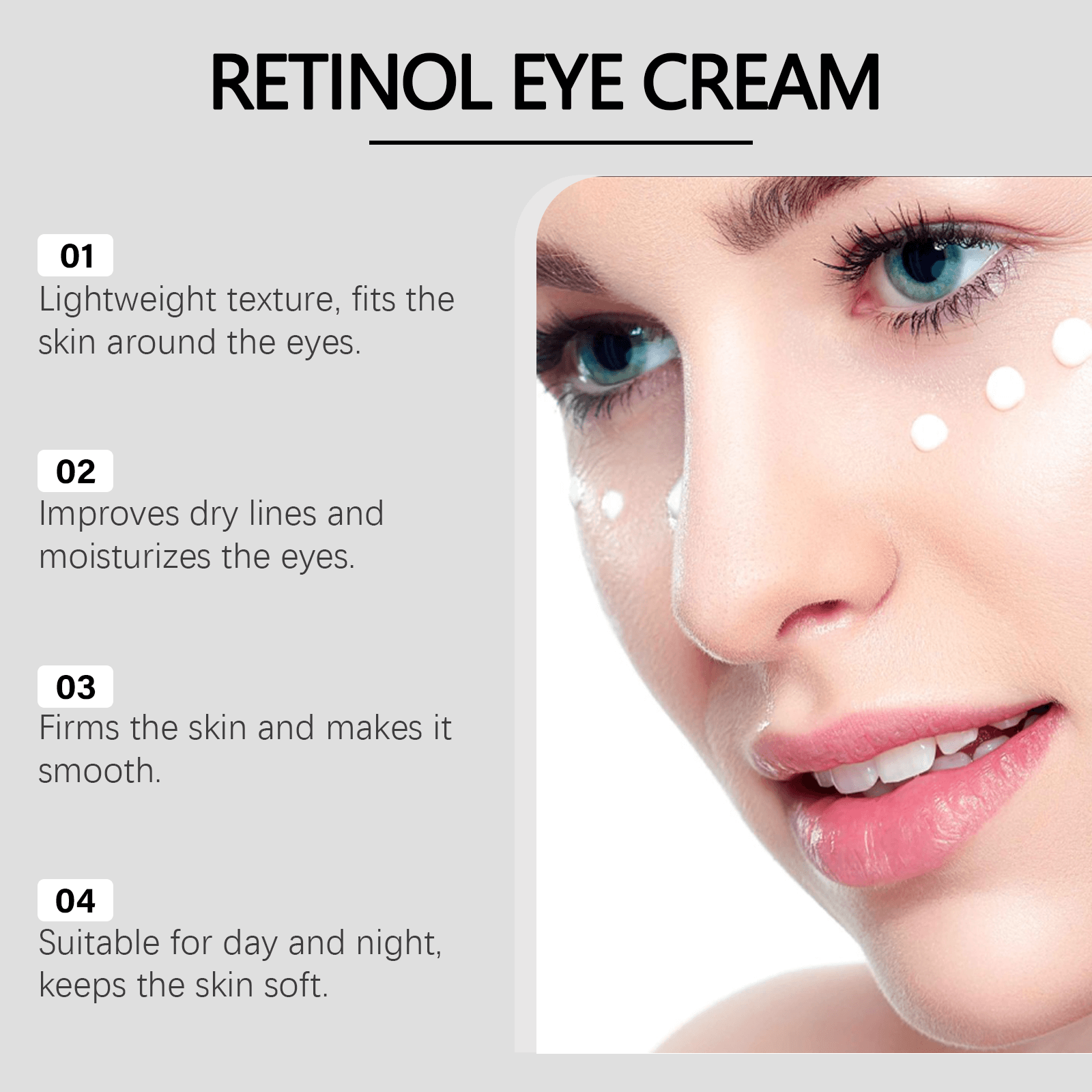 Retinol Eye Cream Firming & Hydrating, Reduces Fine Lines, Nourishing Eye Care (3)