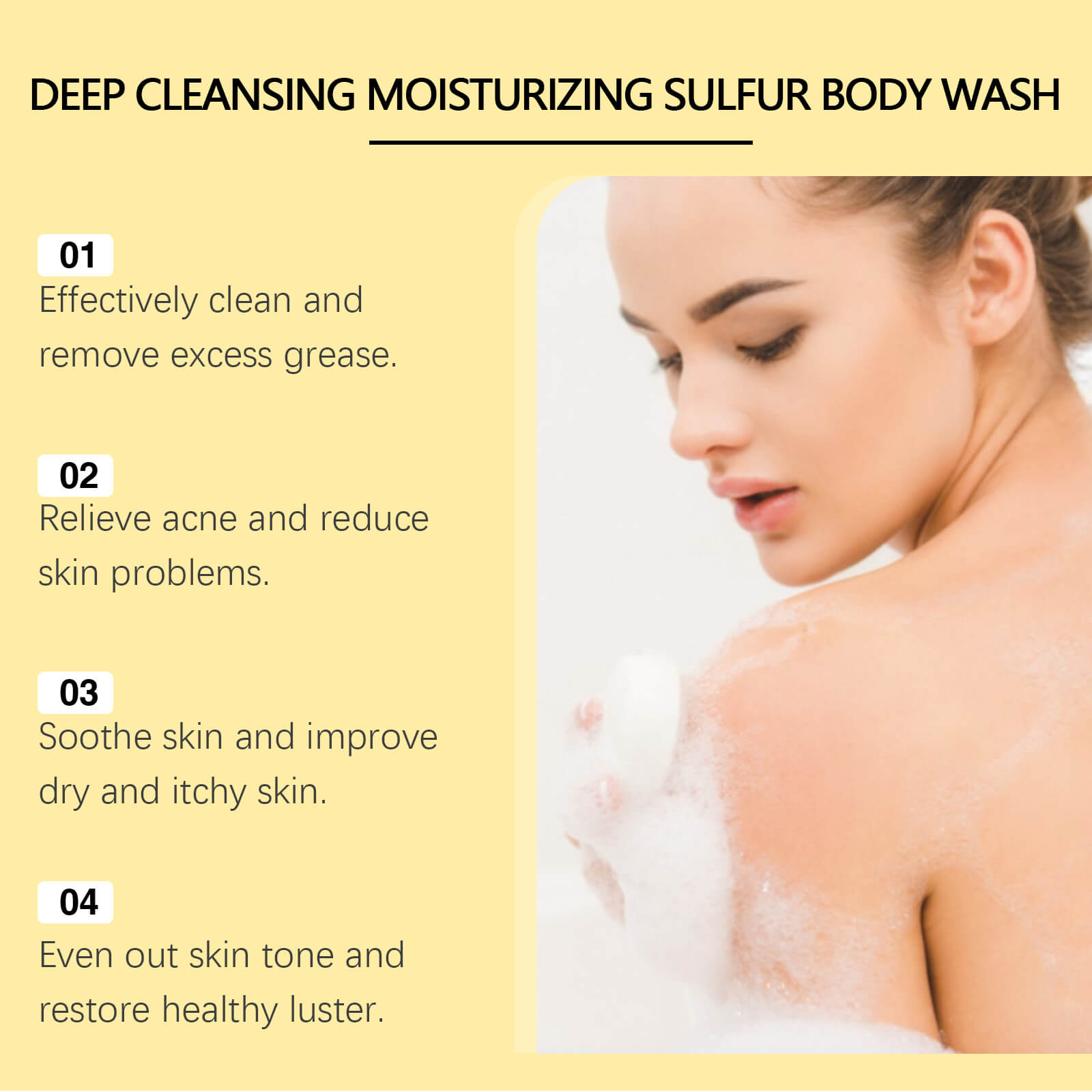 Sulfur Refreshing Body Wash &ndash; Gentle Cleanse, Moisturizing & Acne Care (7)