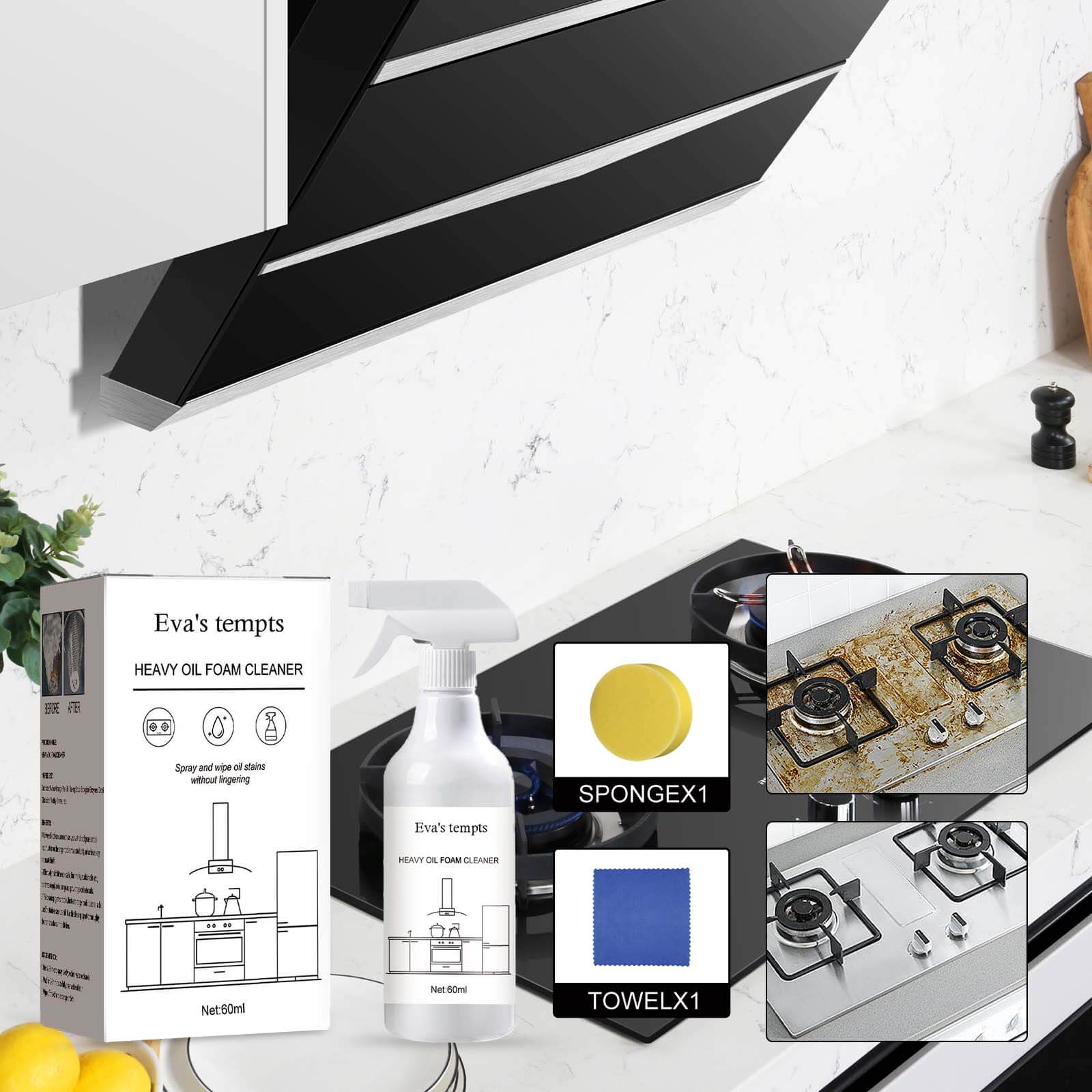 Heavy-Duty Foaming Cleaner Powerful Degreaser for Kitchen Stove, Range Hood & Sink (2)