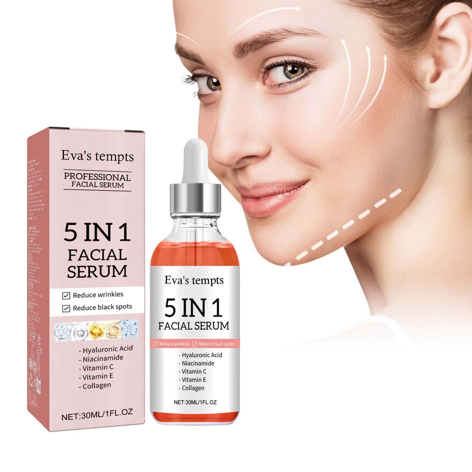 5-in-1 Brightening & Firming Facial Serum Anti-Aging, Spot-Fading, Acne-Reducing, and Deep Moisturizing Essence (2)