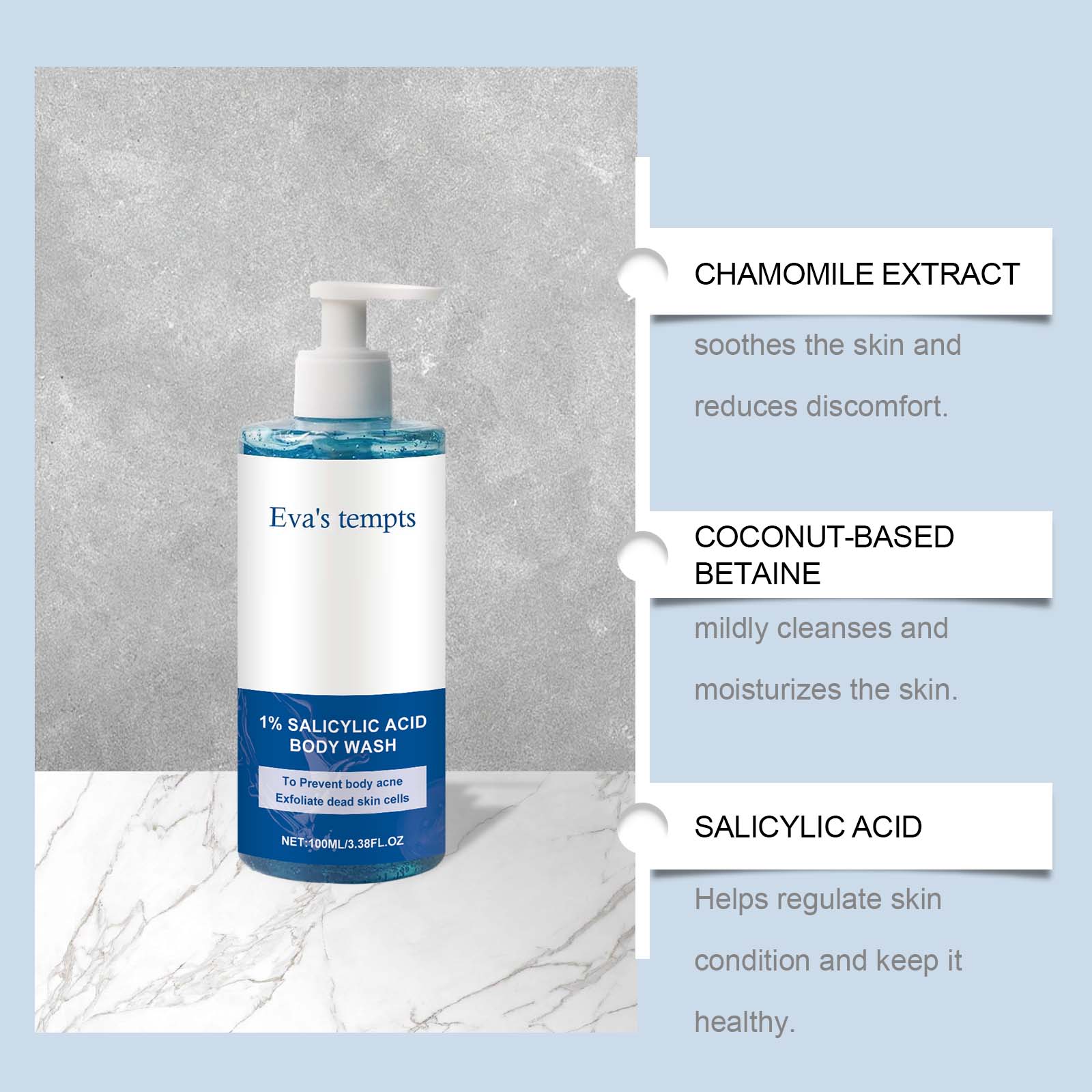 Salicylic Acid Body Wash &ndash; Gentle Exfoliation, Oil Control & Moisturizing Care (8)