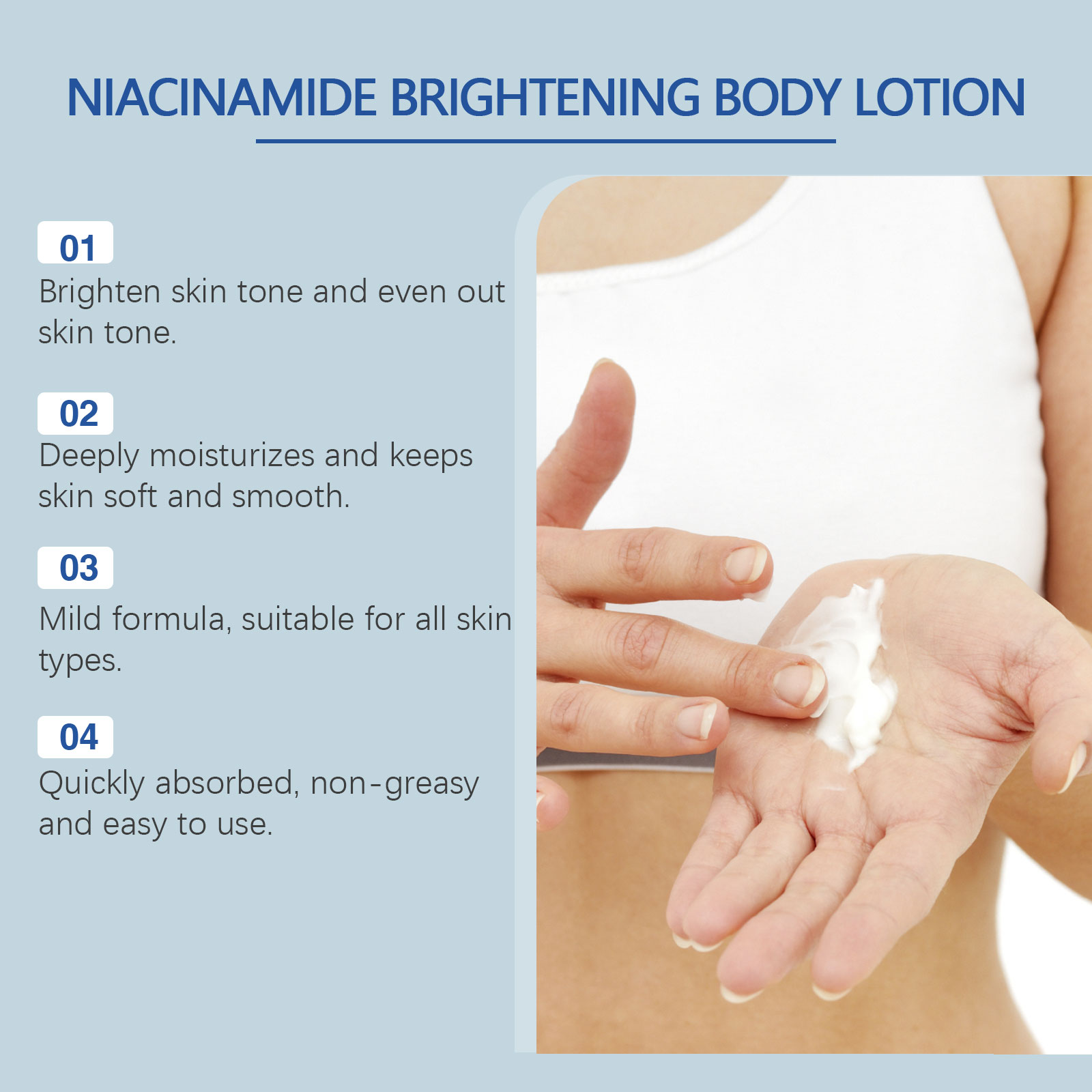 Niacinamide Moisturizing Body Lotion &ndash; Gentle Hydration & Soothing, Improves Skin Tone (5)