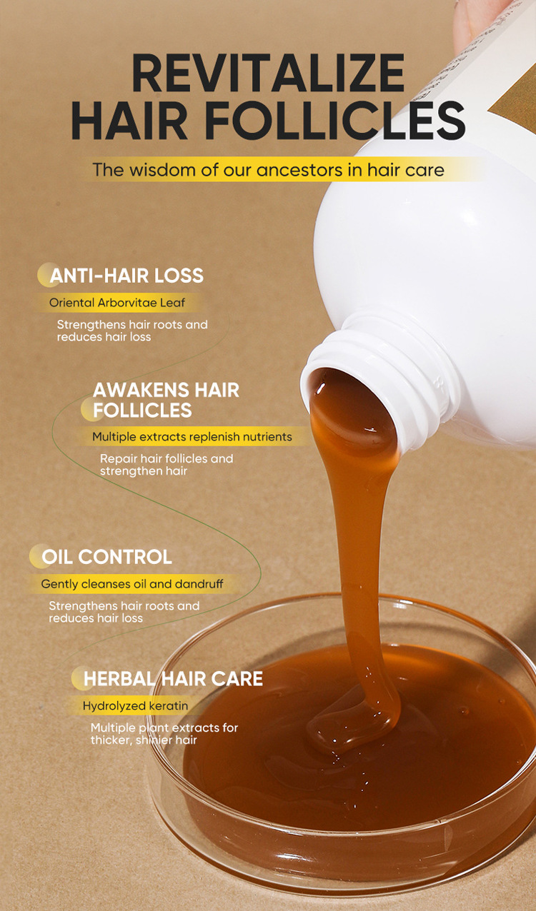 Herbal Anti-Hair Loss Shampoo with Arborvitae Leaf & Keratin – Strengthening, Oil Control & Follicle Revitalizing Care (1)