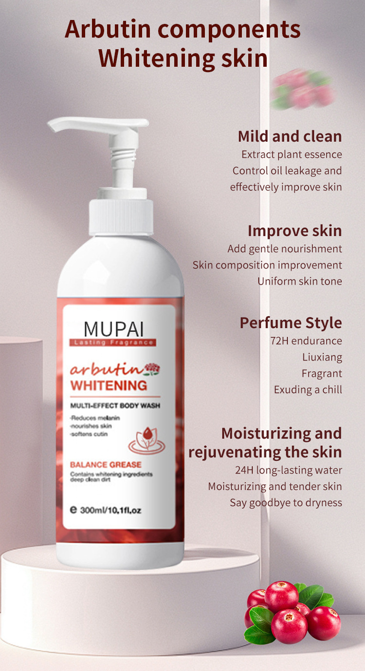 Arbutin Whitening Body Wash – Moisturizing Brightening Shower Gel with Natural Fragrance (3)