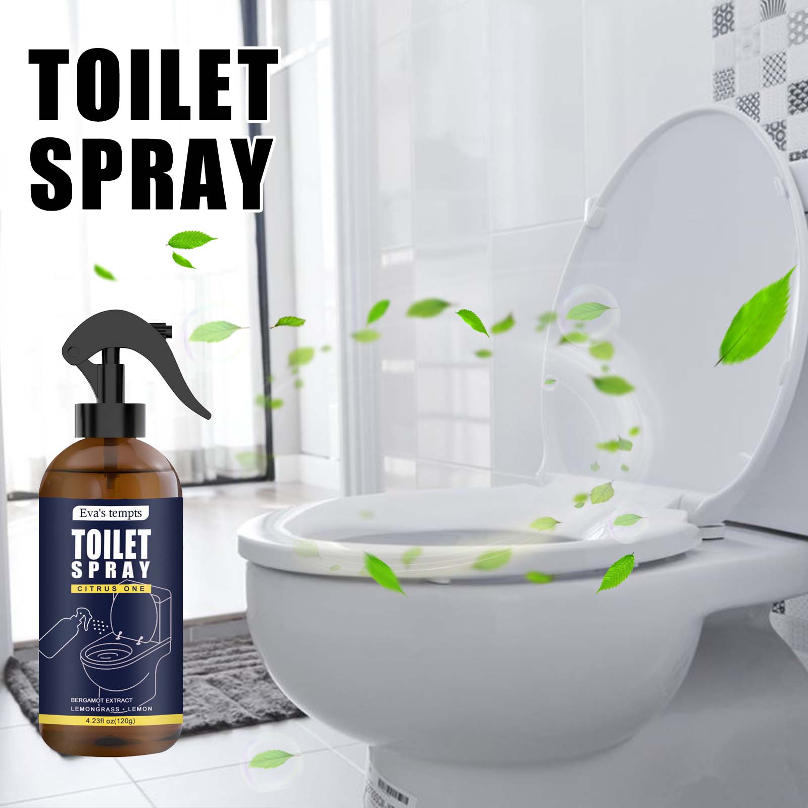 Bathroom Fresh Spray Long-Lasting Fragrance, Deodorizer, Home Air Freshener (2)