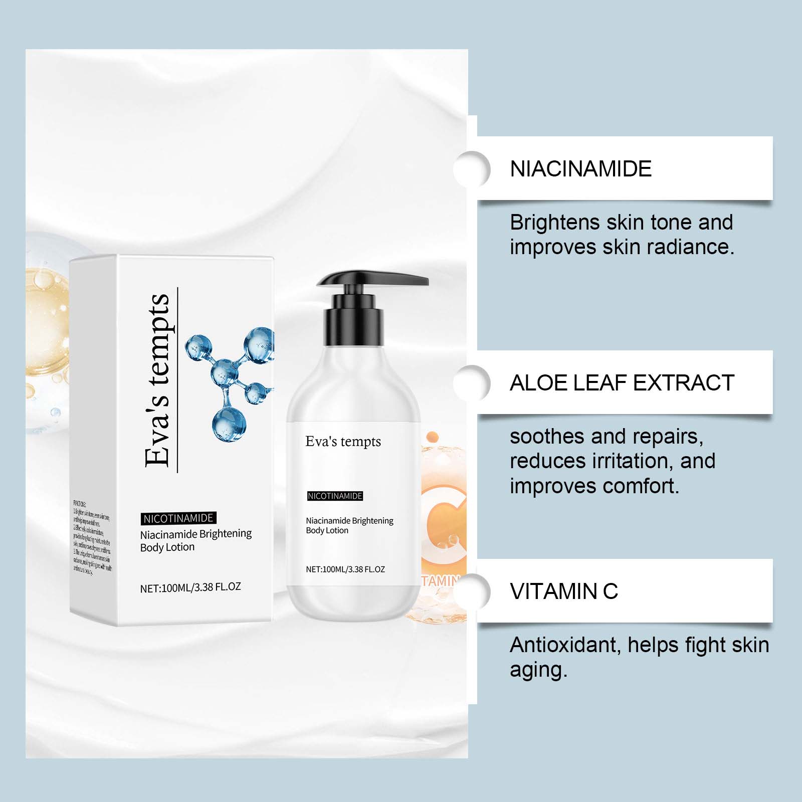 Niacinamide Moisturizing Body Lotion &ndash; Gentle Hydration & Soothing, Improves Skin Tone (8)