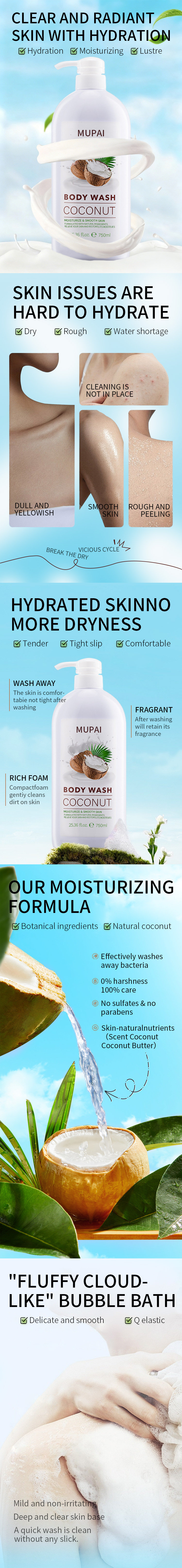 Coconut Body Wash – Moisturizing & Gentle Skincare, Natural Ingredients 06