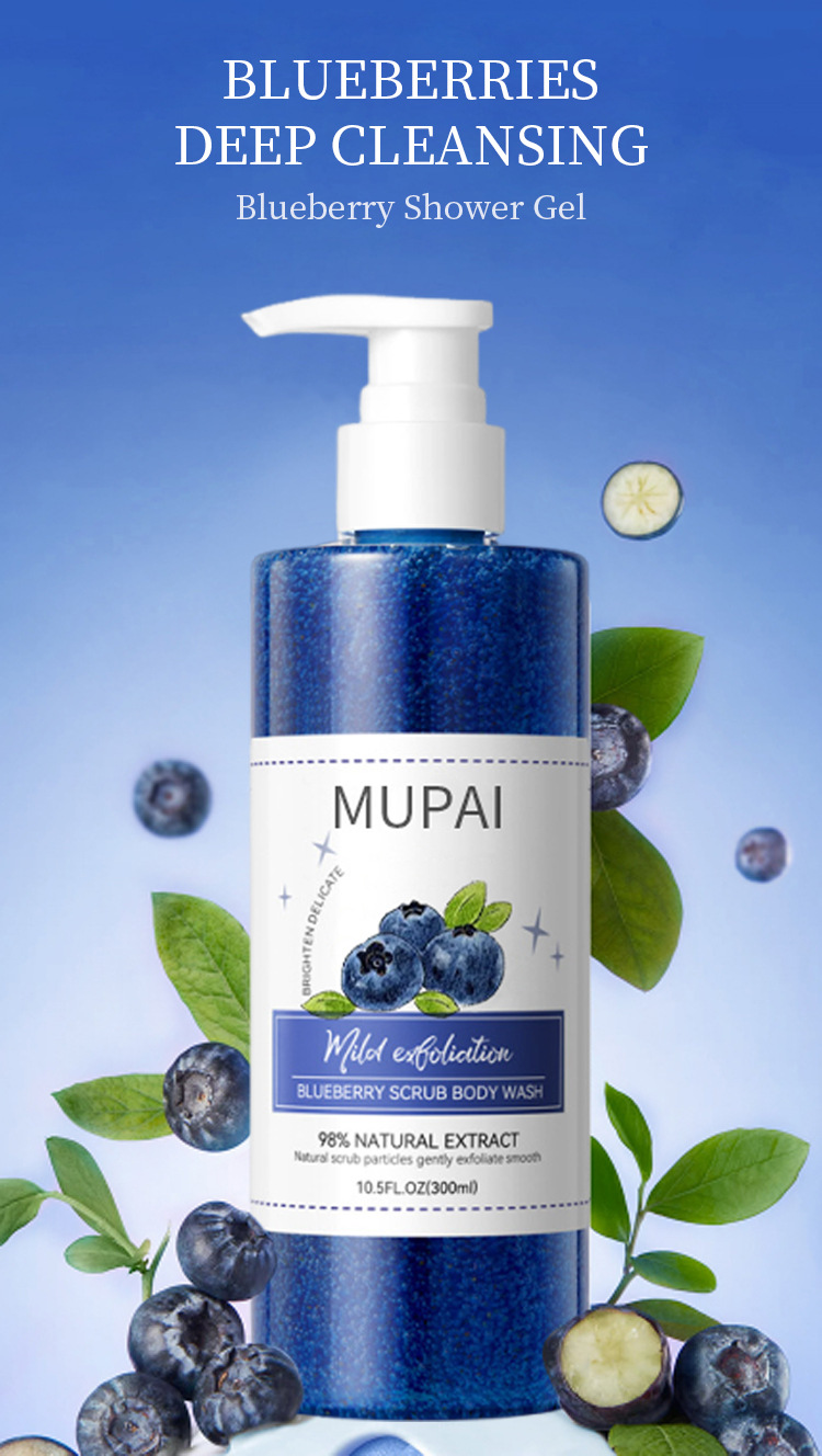 Blueberry Scrub Body Wash – Gentle Exfoliating & Deep Cleansing Shower Gel (3)