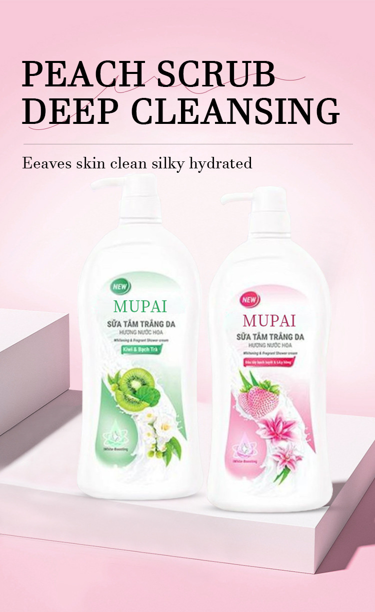 Peach Scrub Deep Cleansing Moisturizing Body Wash – Refreshing Fragrant Shower Gel (1)