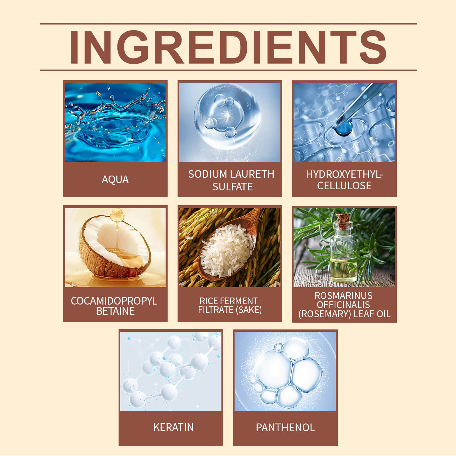 Rice Nourishing Hair Care Set Keratin Repair, Deep Nourishment, Smooth & Shiny Hair (4)