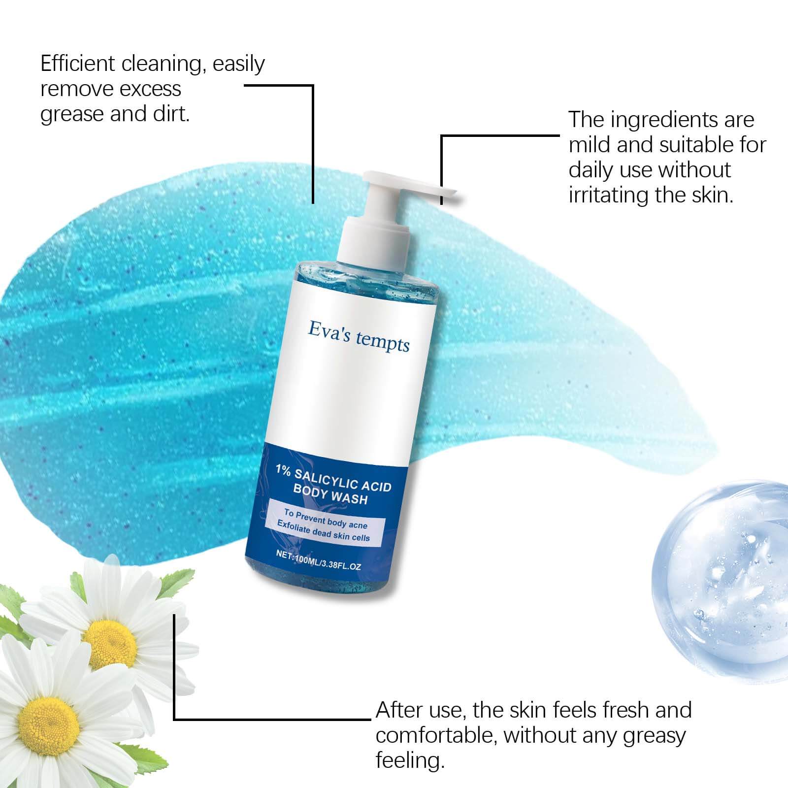 Salicylic Acid Body Wash &ndash; Gentle Exfoliation, Oil Control & Moisturizing Care (6)