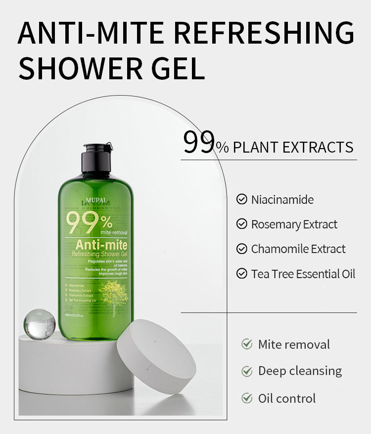 Anti-Mite Refreshing Shower Gel – Tea Tree & Niacinamide Deep Cleansing Body Wash (1)