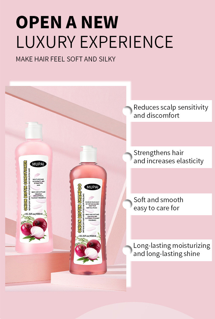 Onion Biotin Hair Wash & Treatment Set – Strengthening, Moisturizing & Silky Shine Care (3)