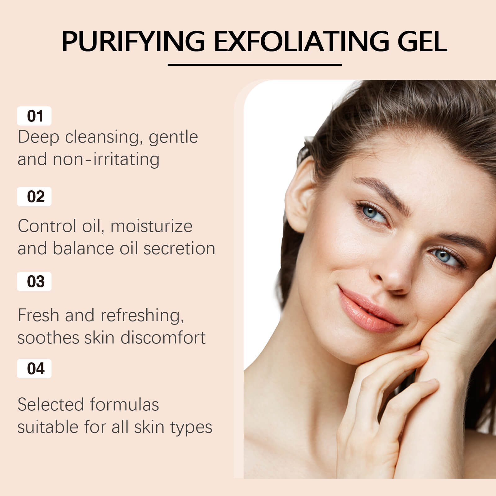 Gentle Exfoliating Gel &ndash; Cleansing, Moisturizing & Oil-Control Face Wash (5)