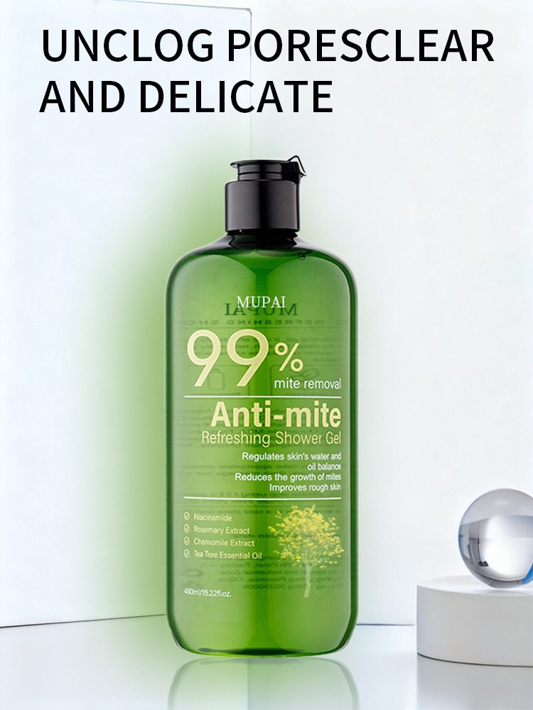 Anti-Mite Refreshing Shower Gel – Tea Tree & Niacinamide Deep Cleansing Body Wash (5)