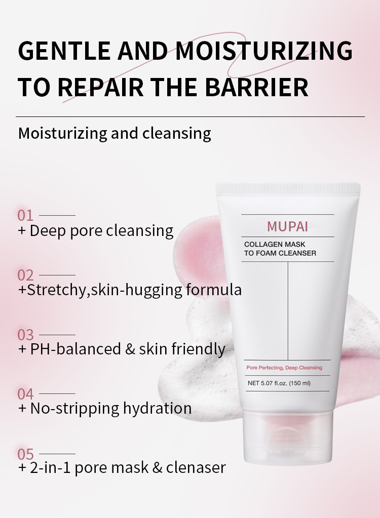 Collagen Mask-to-Foam Cleanser – Barrier Repair & Pore Perfecting Facial Wash (2)